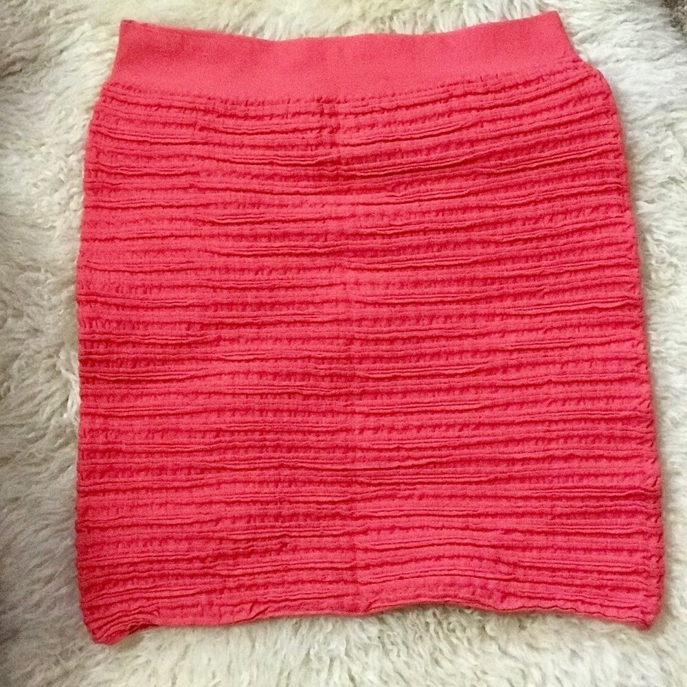 Pink Ribbed Skirt   